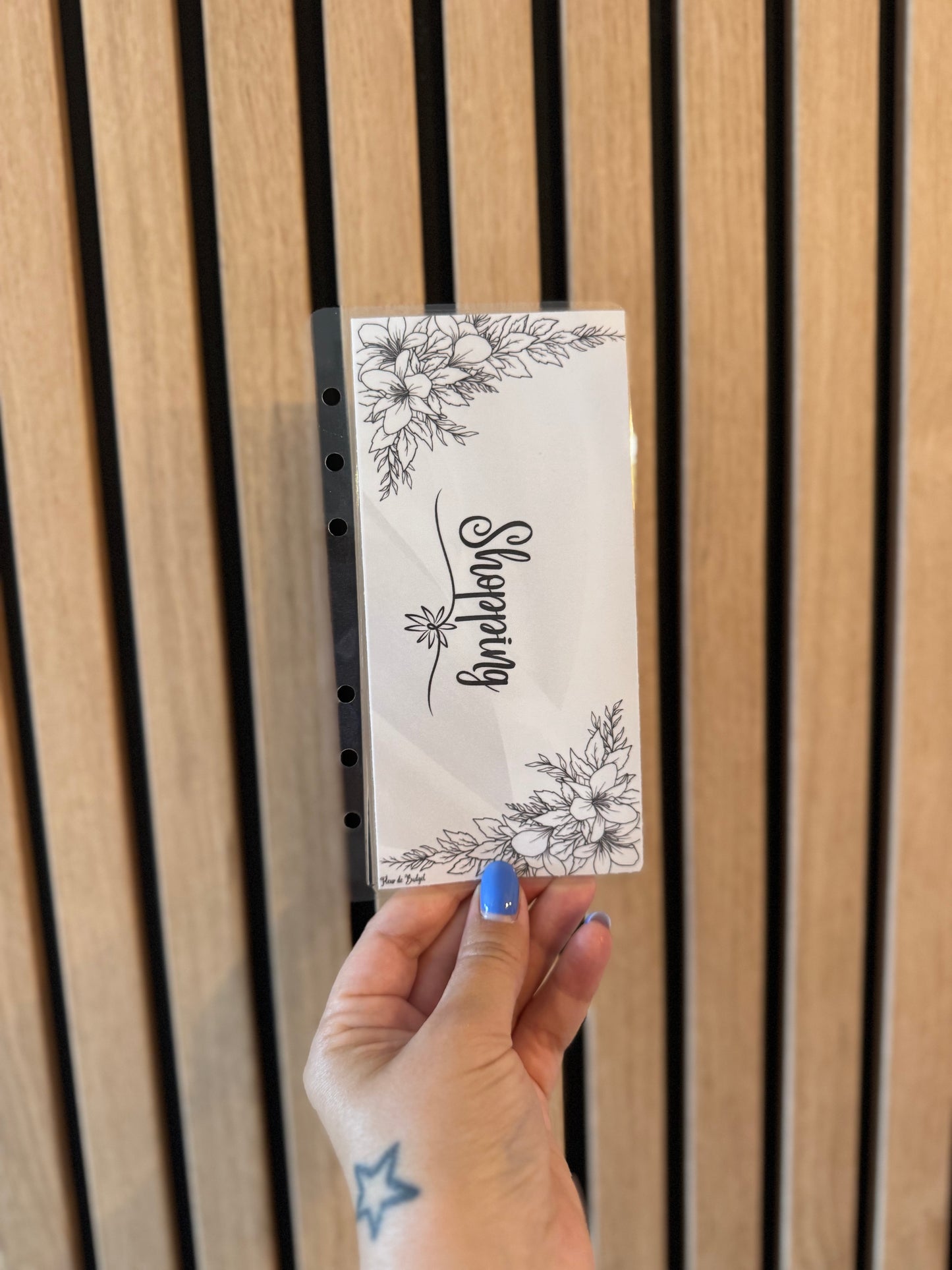Enveloppes budget faites main A6 – Finition brillante ou mate | Collection noir & blanc