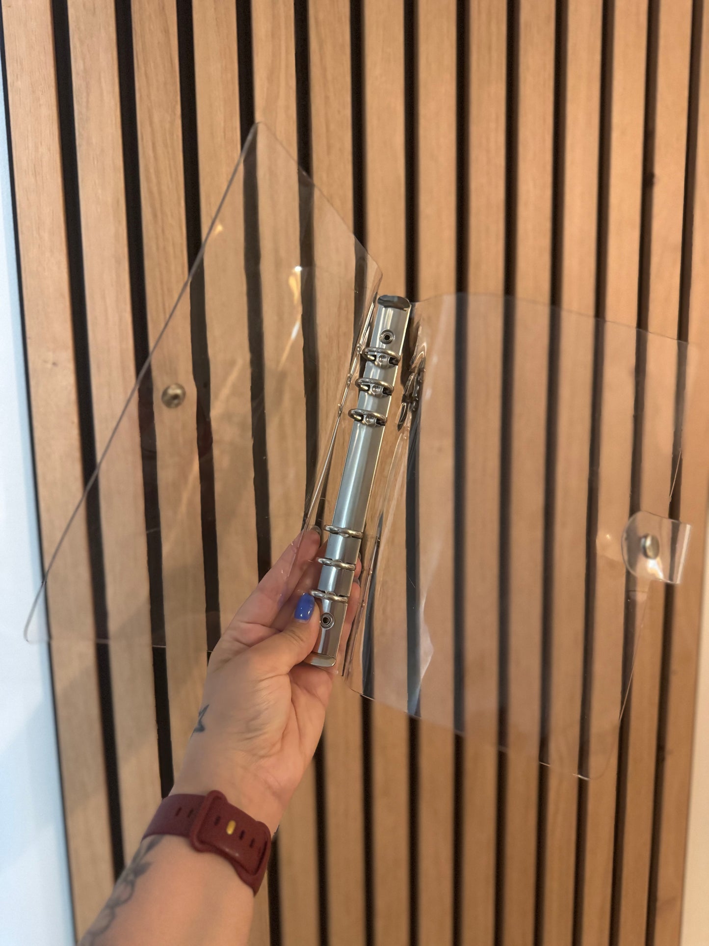 Classeur A5 transparent argent