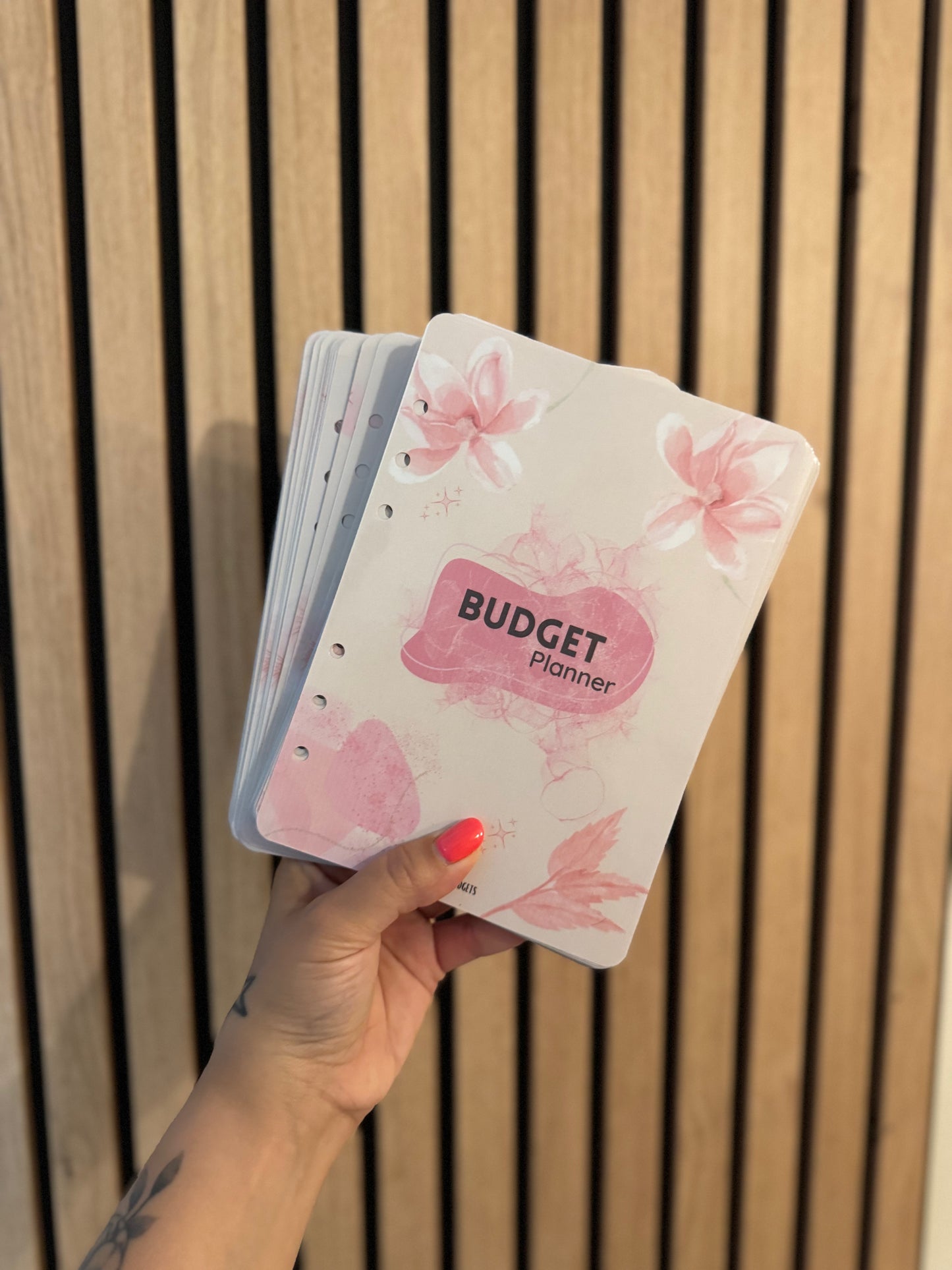 Budget Planner A5 12 mois Rose Fleuri