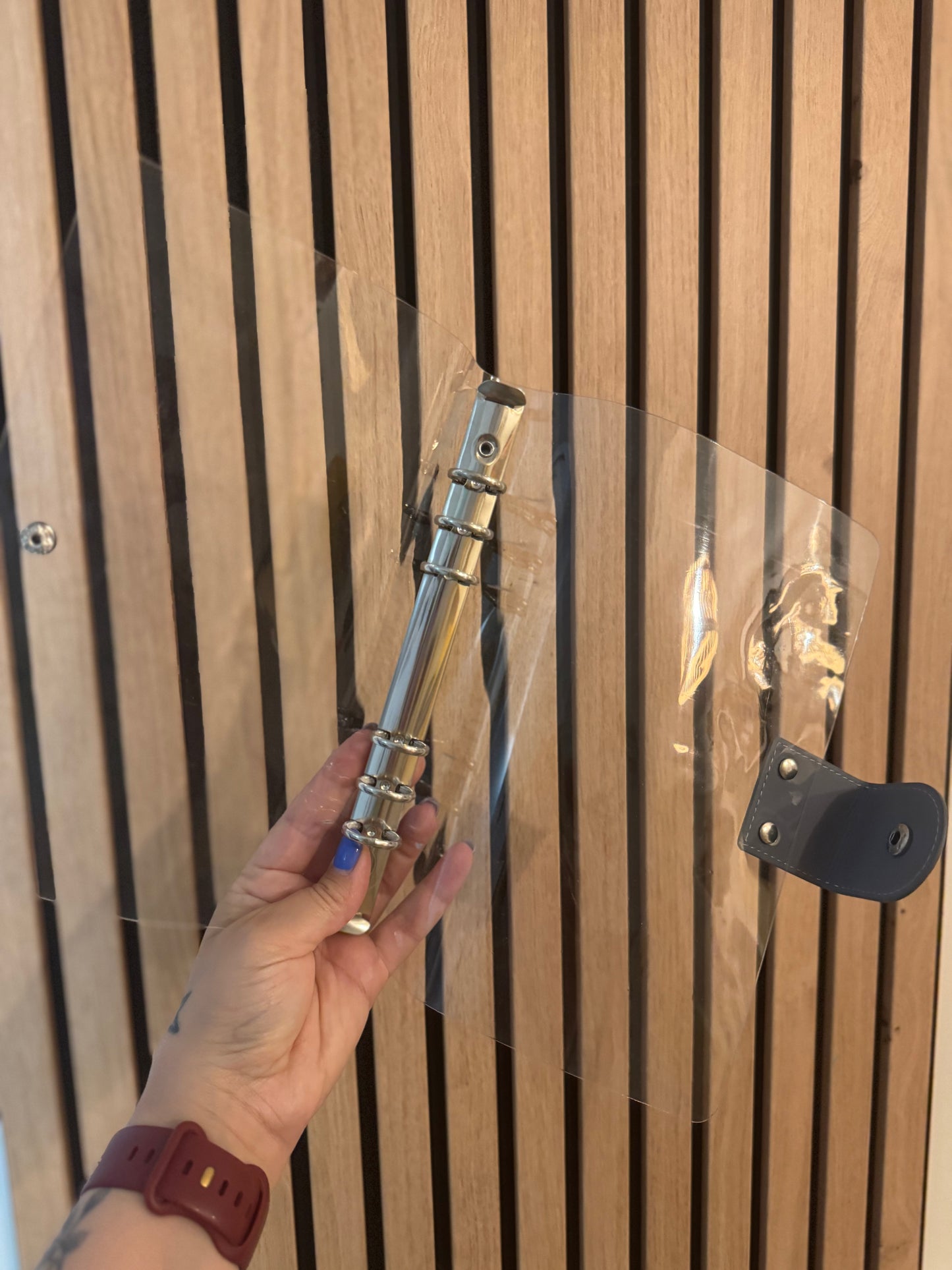 Classeur A5 transparent gris