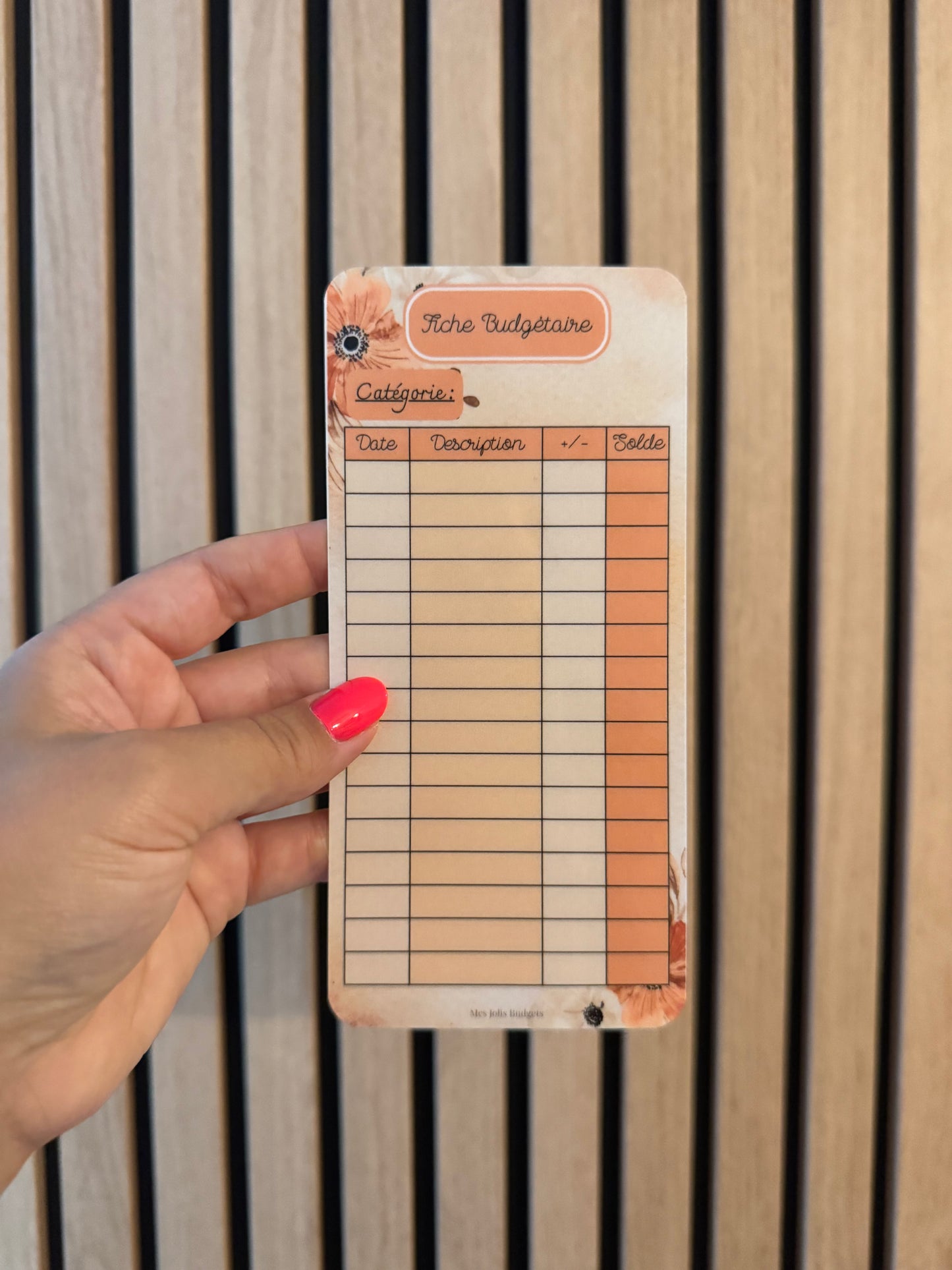 Tracker suivi budgétaire - Fleuri Orangé