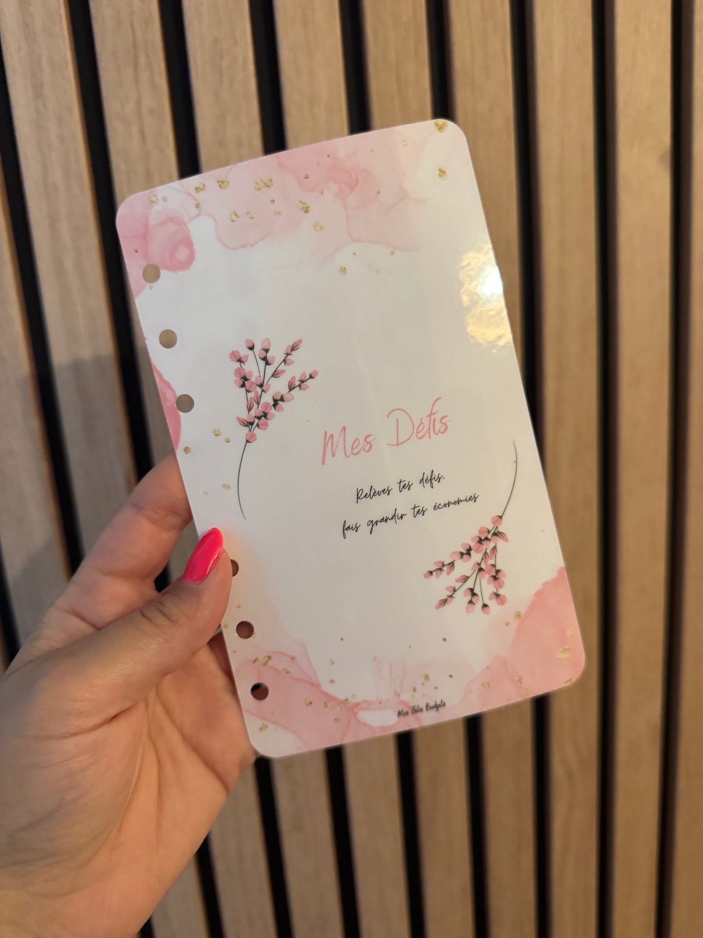 Page de Garde A6 « Couverture » Mes Défis 🌸