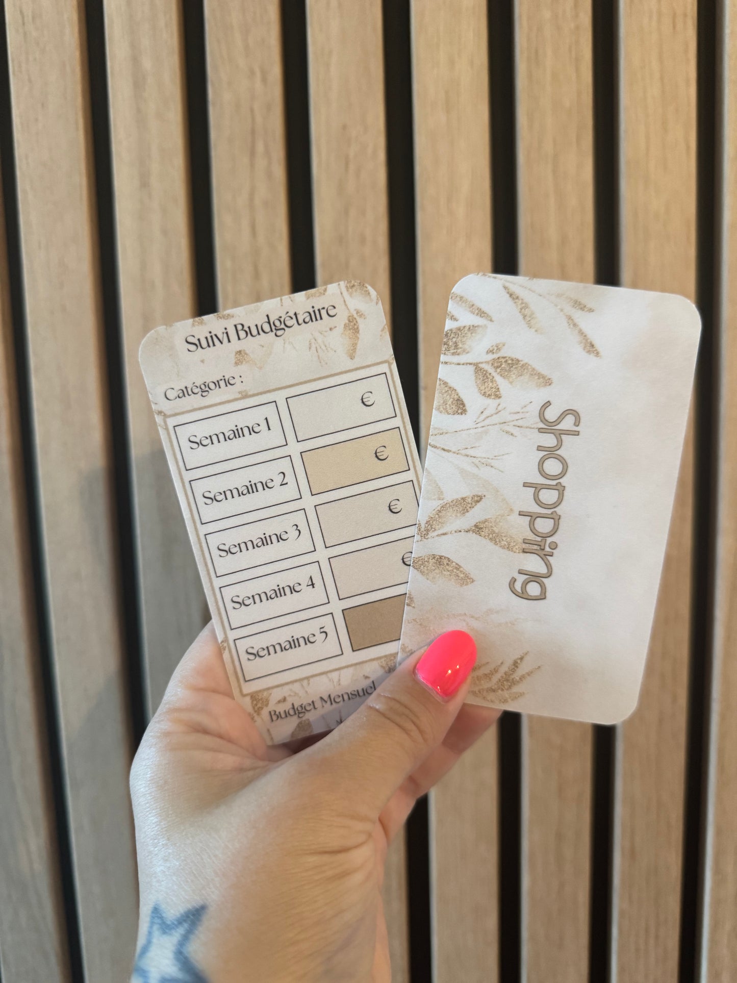 Page de garde A7 « Catégorie » - Feuilles doré