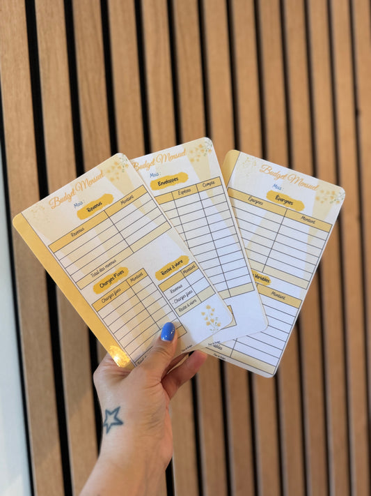 3 fiches budgétaires jaunes 🌻