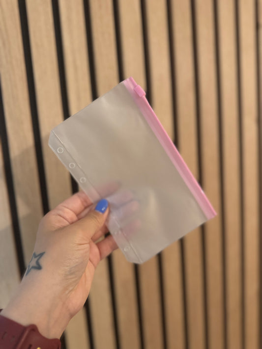Enveloppes zippées Rose format A6