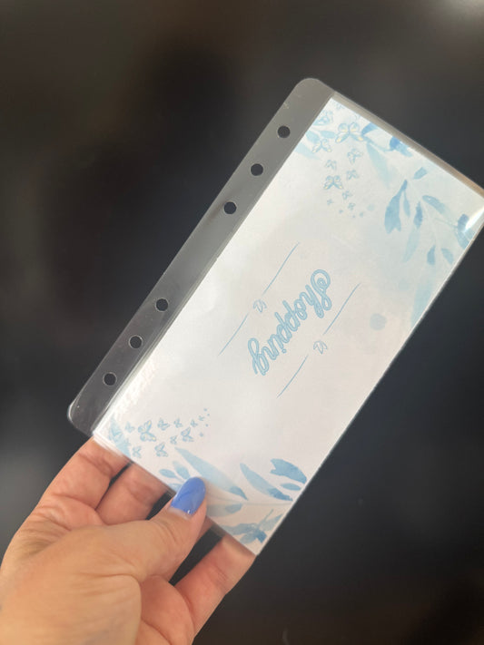Enveloppes budget faites main A6 – Finition brillante ou mate | Collection Bleue