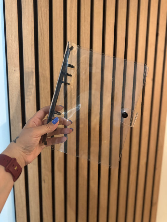 Classeur A5 transparent Noir