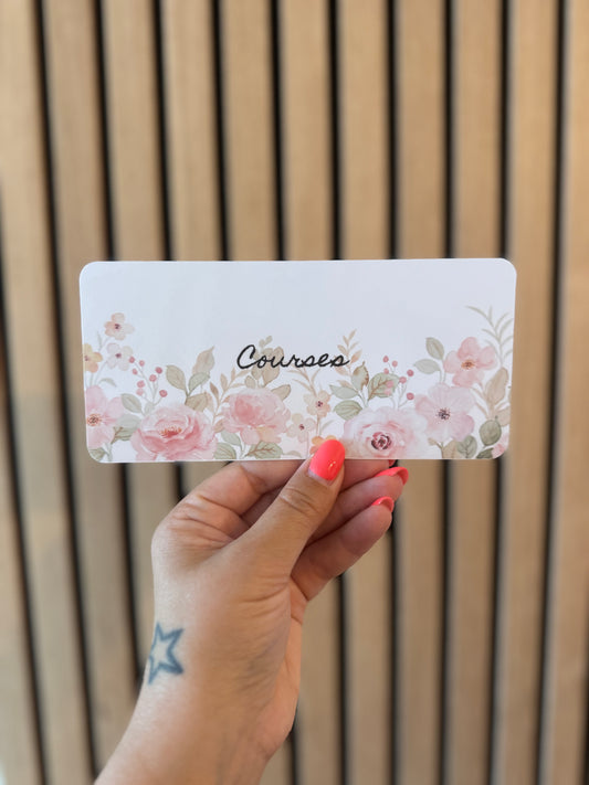 Page de Garde A6 « Catégorie » - Design Fleuri Pastel