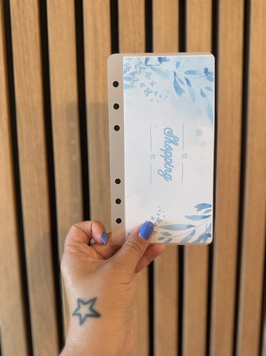 Enveloppes budget faites main A6 – Finition brillante ou mate | Collection Bleue