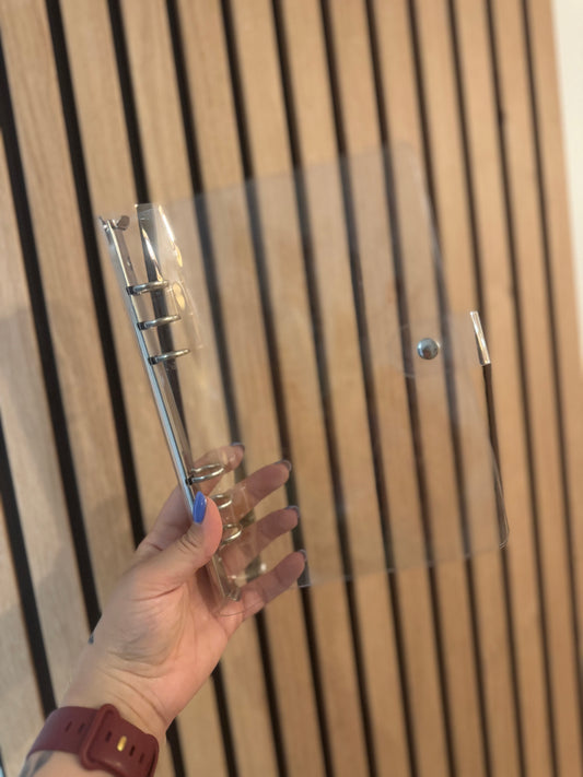 Classeur A5 transparent argent