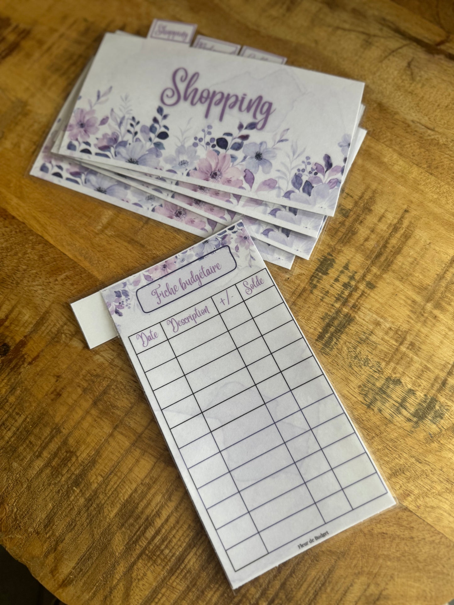 Lot de 6 Enveloppes Portefeuille Personnalisables Violettes