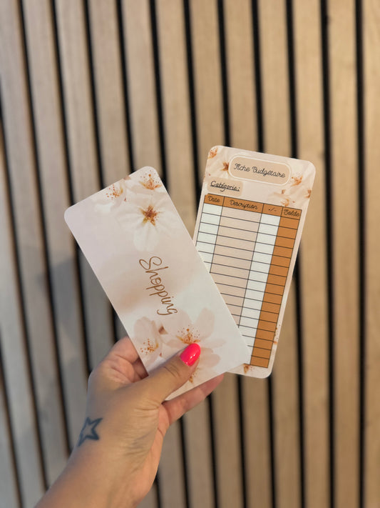 Tracker suivi budgétaire - Beige Fleuri