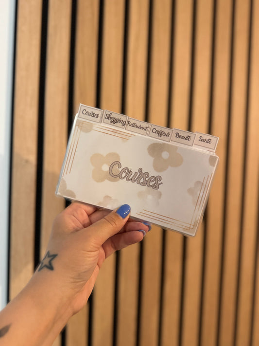 Lot de 6 Enveloppes Portefeuille Personnalisables Beige
