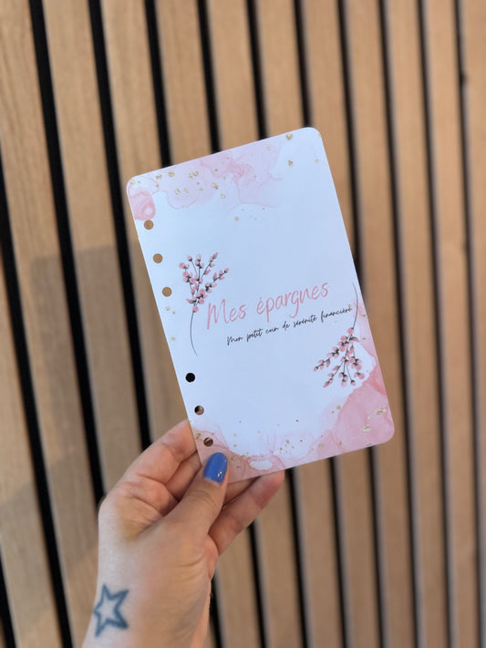 Page de Garde A6 « Couverture » Mes Épargnes 🌸