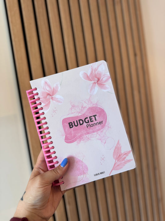 Budget Planner A5 12 mois Rose Fleuri