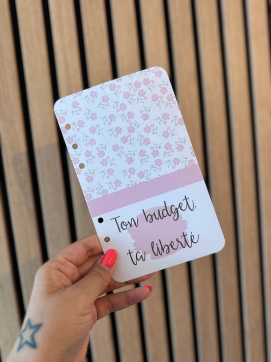 Page de Garde A6 « Couverture » - Pinky flower