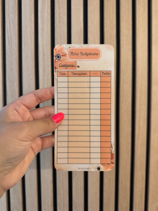 Tracker suivi budgétaire - Fleuri Orangé