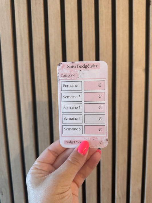 Tracker A7 Suivi Budgétaire Semaine - Fleuri Rose