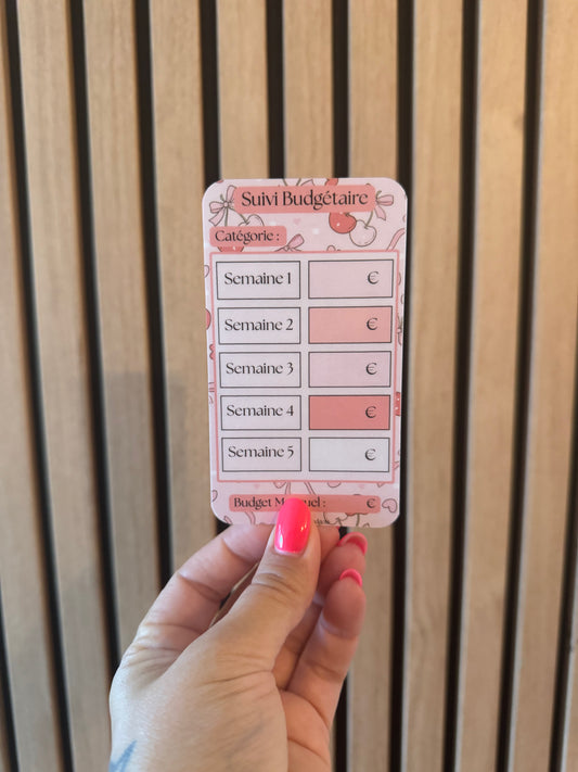 Tracker A7 Suivi Budgétaire Semaine - Cerise 🍒