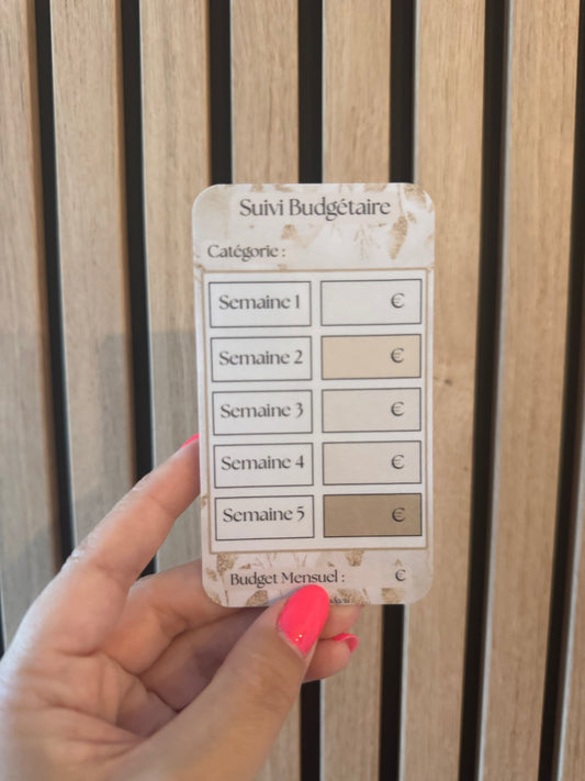 Tracker A7 Suivi Budgétaire Semaine - Feuilles Doré