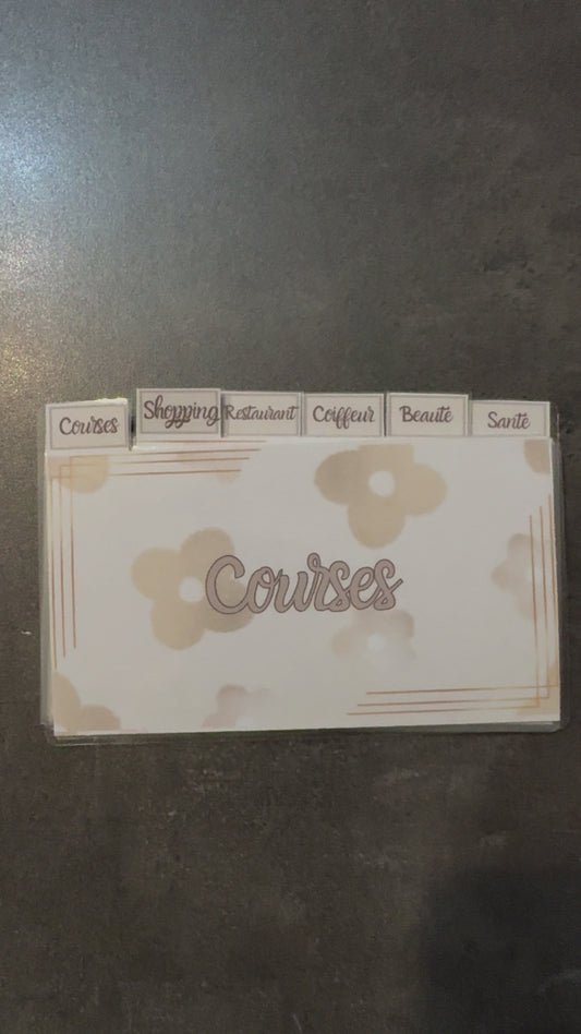 Lot de 6 Enveloppes Portefeuille Personnalisables Beige
